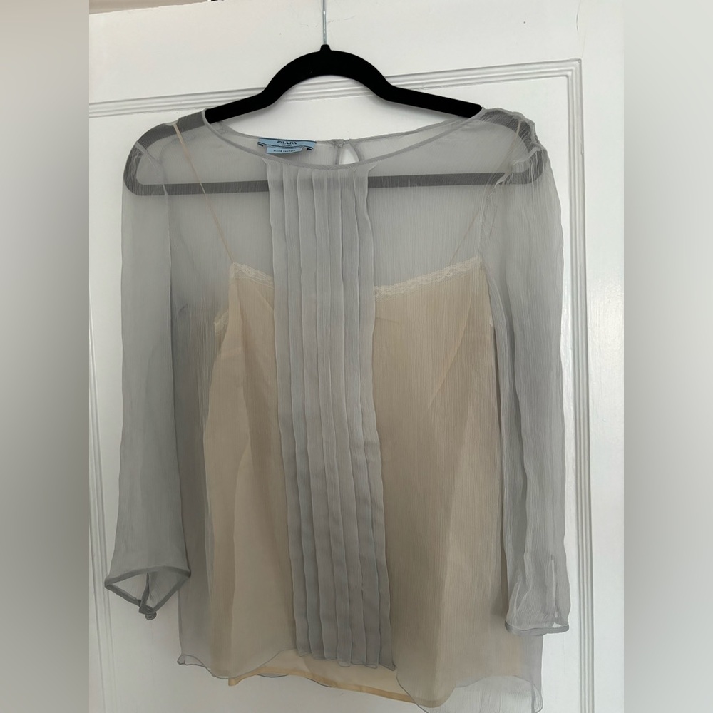 Prada Sheer Blouse with Camisole Size S